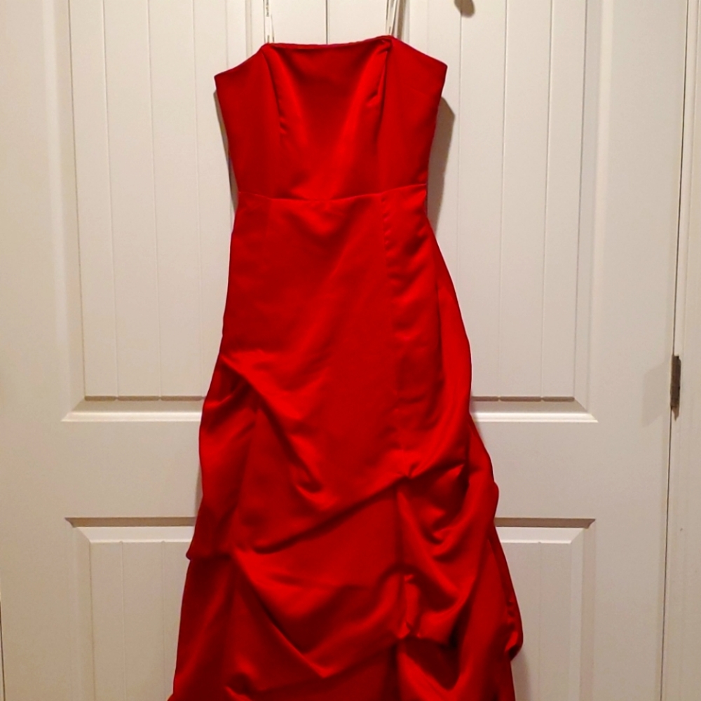 David's Bridal Red Prom Dress